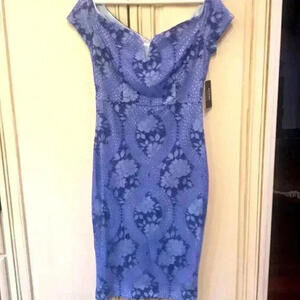 Guess dress size 6, blue lace, NWT